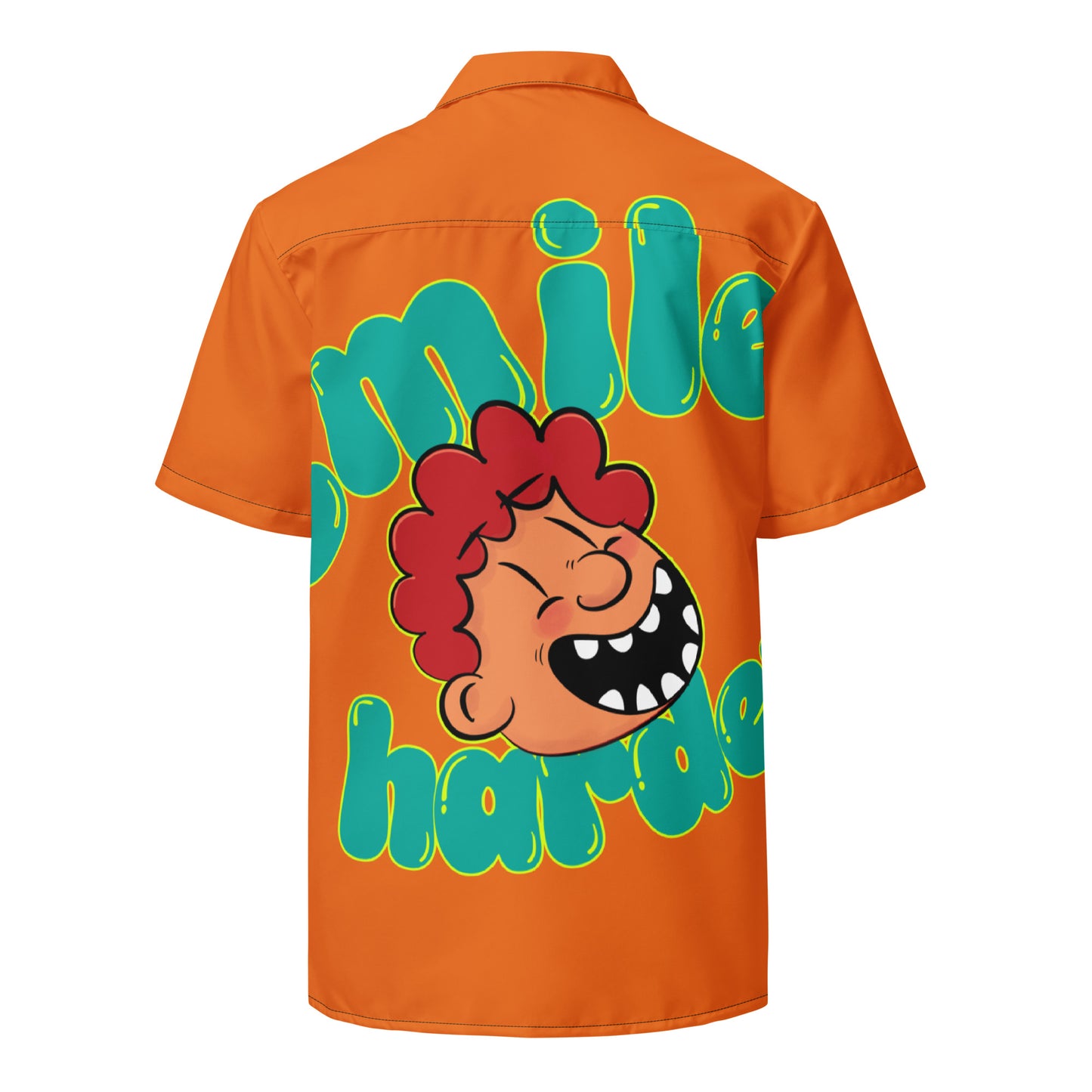 Smile Harder Unisex button shirt