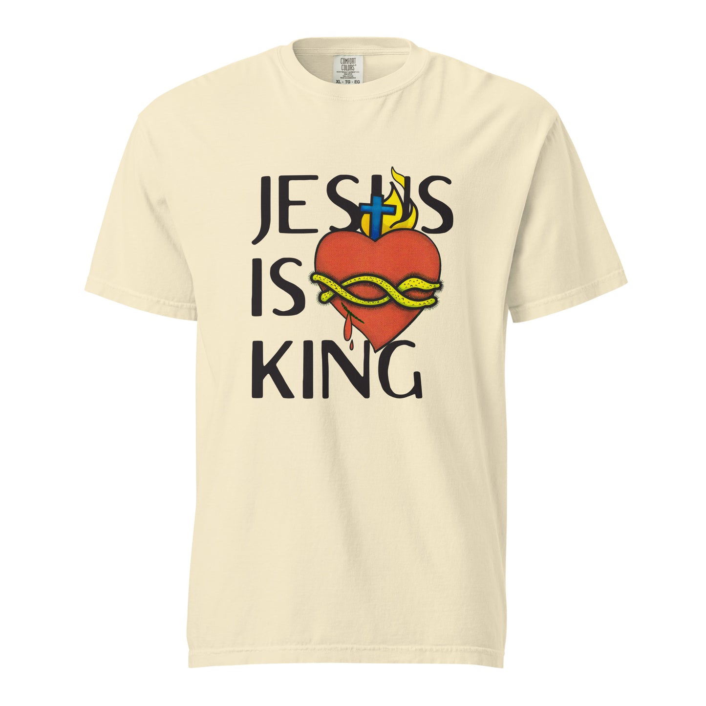 Jesus is King - Unisex garment-dyed heavyweight t-shirt